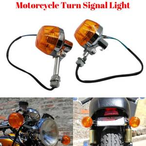 Motorcycle Turn Signals Amber Lights 12V Moto Bulb Indicators Turn Signals For Honda C70 CT70 CT90 XL100 CB350 CM400 CB450 CB750
