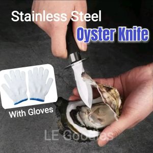 Oyster Knife / Scallop Shell Opener with Protection Gloves / Pisau 生蚝刀
