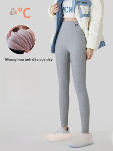 MiiOW | Quần lót dày bằng vải nỉ cừu cho nữ MiiOW Quần dài ấm áp mùa đông Quần lót cotton dày ống rộng cạp cao