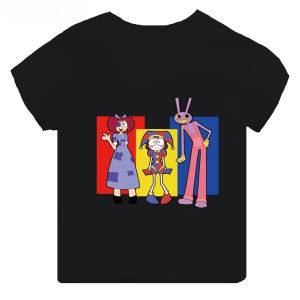 Hot Toys | 2026 Hot selling magical digital circus printed childrens short sleeved Family T-shirt suitable for boys and girls summer wear