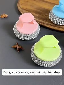 Cọ Rửa Xoong Nồi Không Rỉ Bùi Nhùi Đánh Xoong Nồi Sạch Bóng Dầu Mỡ Cọ Xoong Có Tay Cầm GD880-BuiNhuiChaXoong