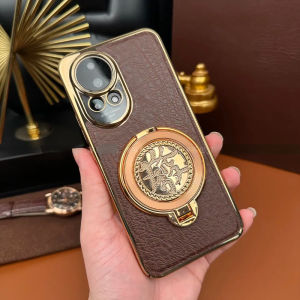 Huawei Nova12 pro Luxury Electroplated Business Style Phone Case with Spinning Top Stand Ultra Thin Lightweight Anti-Fall