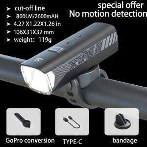 KING KONG X7pro LED Bicycle Light cut-off line USB Rechargeable Front Bike Light with Mounting Bracket 5000 Lithium Battery