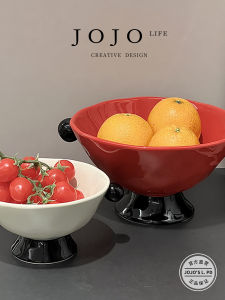 Luxurious Ceramic Fruit Tray JOJOS L. PD Timid for Living Room High Aesthetic Value Light Luxury Candy Tray Fruit Serving Dish