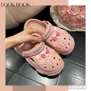 Xishop มาใหม่ | รองเท้าหัวโต รองเท้าแตะ รองเท้าแบบสวม แถมตัวติด สีพาสเทลรองเท้าน่ารัก พร้อมส่งในไทย