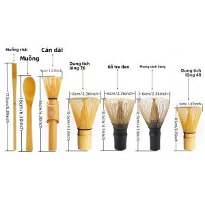 Bộ Dụng Cụ Pha Trà Matcha Whiskey Thủ Công Bằng Tre Vàng Truyền Thống Nhật Bản Bền Vững Chất Liệu Hữu Cơ