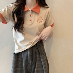 AISAMEFE Áo Thun Nữ Ngắn Tay In Họa Tiết Phong Cách Instagram Áo Hở Rốn Mới Mùa Hè 2022 Dáng Rộng Phiên Bản Hàn Quốc Cho Học Sinh