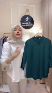 Kemeja Wanita Terbaru 2024: Daily Top Bluse Rayon Polos & Ukuran Jumbo LD 140
