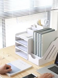 💥LOCAL💥Document Rack Office Table Storage File Organizer Paper Tray Computer Dokumen Rak Meja Pen Petak 文件架办公桌收纳置物架多层架子