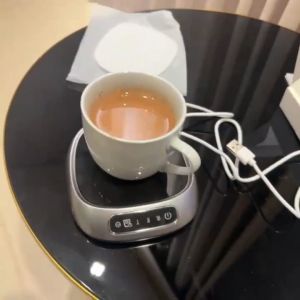 ที่รองแก้วอุ่นอุณหภูมิคงที่ ตั้งค่าได้ถึง 100 องศา ฐานชงชา-นมร้อน ใช้งานง่าย ผ่าน USB