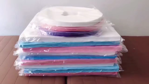 1Pack Massage Pillow Cover Disposable Face Towel Salon Headrest Cushion with Hole for Beauty Bed
