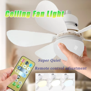 30W/40W LED Ceiling Fan Light E27 with Remote Dimmable 3-Color 3000K-6500K 2000 Lumens for Bedroom Living Room Kitchen