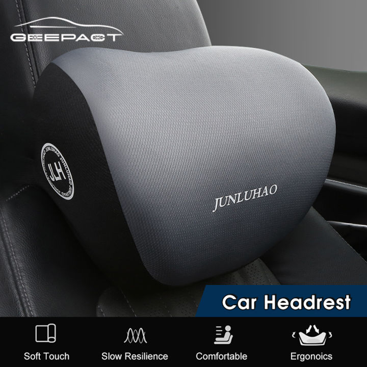 Geepact Car Headrest Pillow Lumbar Pillow Waist Back Support Neck Pillow Protector Memory Cotton