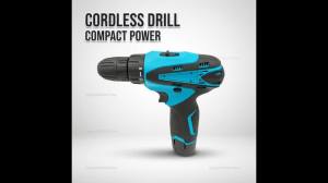 Lithium Electric Drill Set Cordless Screwdriver Handheld Power Tool Kit Rechargeable Multifunctional Home DIY Garage Repair