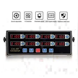 【MD MOHS DIAGNOSTICS】8 Channel Timer Digital Alarm  Multi-sLCD Stainless Steel Burger Shop Commercial Kitchen Clock Cooking Appliance Parts Large Adjustable Sound Touch Screen