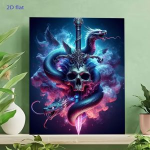 BILIBILI | DIY Oil Painting By Numbers Cool Dragon And Snake Pictures By Numbers Acrylic Kits For Home Decoration Gift