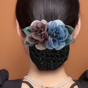 Mesh Flower Women Hairpin Hair Accessories Flower Bun Hair Net