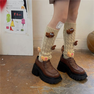 Kitty Cat Style Knitted Twist Socklets Cute Girl Soft Sister Lolita Design One Size Fits Most Home Comfort Stocking Covers