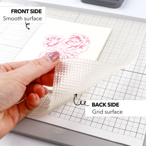 Low Tack Sticky Mat with Grid Clear Photopolymer Craft Low Tacky Mat for Stamping Stenciling Ink Blending Positioning Designs