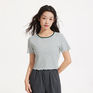 Hotwind | Classic Boat Neck Black And White Striped T-shirt