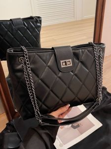 Túi Tote Nữ Dung Tích Lớn Mùa Thu Mùa Đông Túi Đeo Ngang Người Đi Lại 2024 Mới Đa Năng Túi Đeo Vai Đơn Dây Xích Tay Cầm