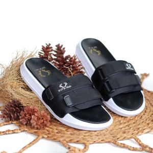 Sandal Slide Pria Sandal Slop Pria Distro Kojo - Sandal Sendal Slop Pria Branded Terlaris Kekinian
