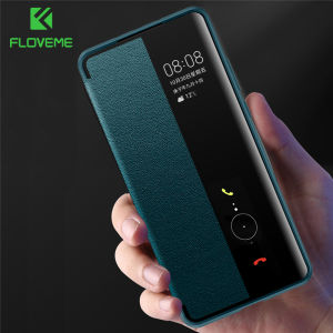 FLOVEME Leather Flip Samrt Phone Case For Huawei P50 P40 P30 Pro Visible Business All-inclusive Anti-fall Shockproof Back Cover For Huawei Mate 50 40 30 Pro Nova 8 Pro