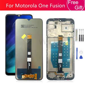 For Motorola Moto One Fusion LCD XT2073-2 Display with frame Touch Screen Digitizer Assembly Replacement Repair Parts