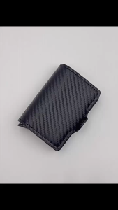 Hasp Men Double Metal Box Cardholder Wallet/Men Wallet Card/Mini Slim Wallet/Carbon Fiber RFID Wallet