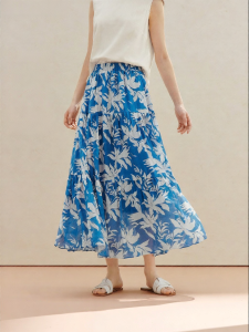 INMAN | Floral Holiday Waist Stretch Skimpy A-line Skirt