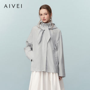 AIVEI | Spring Ribbon Hooded Coat