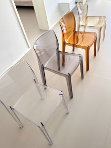 Minimalist Acrylic Transparent Kitchen Island Dining Chair Internet Celebrity Home Desk Chair Minimalist Ins Backrest Makeup Chair Classy