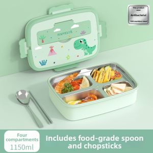 YOULUNMEI | Children Segmented Stainless Steel Insulated Lunch Box