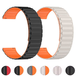 22mm Magnetic Bracelet For Samsung Galaxy Watch 46mm 3 45mm Gear S3 Classic and Frontier Silicone Bands For HUAWEI WATCH Strap