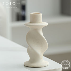 Romantic Candlestick Decorative Tabletop Ornament for Home Dining Table Modern Minimalist Style Ceramic Craft from China