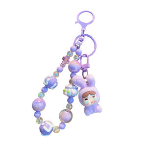 ตุ๊กตายัดนุ่นรูปพวงกุญแจแบบลูกปัดสายคล้องโทรศัพท์ใหม่จี้โซ่กระเป๋าหัวใจสำหรับเด็กผู้หญิงตุ๊กตาการ์ตูนน่ารัก