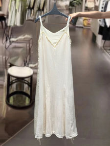 Spring New Arrival Womens Long A-Line Halter Dress Splice Design Knee-Length Polyester Fiber V-Neckline Commute Style Dress