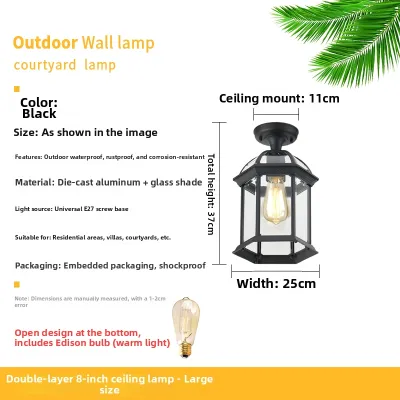 DUOSHANG | Sunroom Sun-protection Simple Outdoor Suitable for Eaves LED Ceiling Light