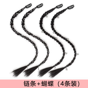 FASHN เครื่องประดับผมปลอม หางม้ายาว แฮร์สตอรี่สีเทา เครื่องประดับผมสไตล์เกาหลีสำหรับผู้หญิง วัสดุเส้นผมเทียม ชุดผมปลอม