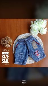 CELANA PENDEK JEANS ANAK BENDERA USA