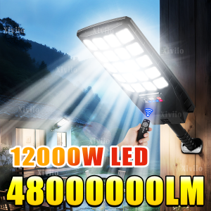 12000W Newly Upgrade Outdoor Solar Lights Motion Sensor 3 Modes Solar Wall Lamp Ultra Bright IPX67 Waterproof Garden Path Light