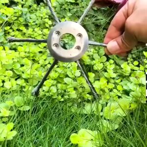 3/6 Steel Wire Grass Trimmer Head Lawn Mower Removal Weeding Plate Swing Blade Universal Garden Tool Steel Wire Wheel Head Grass Trimmer Head Universal Weed Brush Fit Straight Shaft Brushcutter Removal Moss Rust
