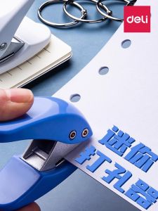 Máy Đục Lỗ Văn Phòng Deli Mini Máy Đục Lỗ Một Lỗ Tròn Đục Lỗ Thủ Công Cho Học Sinh Đặt Sách Đục Lỗ Máy Văn Phòng Phẩm