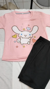 Baju Kaos Setelan Anak Perempuan Karakter Kartun Motif Chinamon happy Lucu Usia 1 - 10 Tahun - DTF