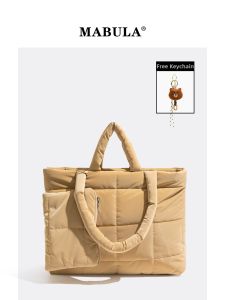 MABULA | Simplified Style Winter Womens Quilted Tote Bag Large Capacity