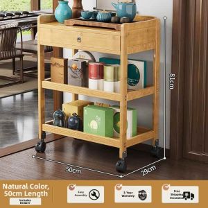 TENGYAGAO | Portable Small Tea Cart for Living Room Storage Shelves