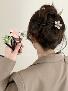 Vintage Floral Hair Clip for Women New 2024 Twist Clip Summer Hair Accessory Japanese and South Korean Style
