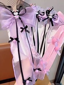 Jepit Rambut Anak Lucu Karakter Kuromi Jepitan Pita Panjang Aksesoris Rambut Anak