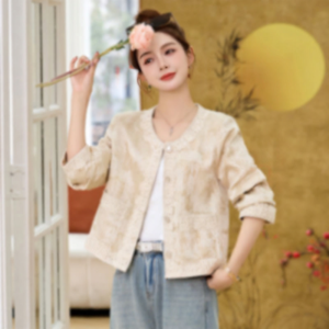 MANWUJINGLING | Lace Trim National Style New Chinese Womens Blazer