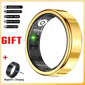 2025 New Smart Ring Heart Rate Blood Oxygen Sleep Monitoring Rings Multi Sport Modes 5 ATM IP68 Waterproof Smart Ring Men Women